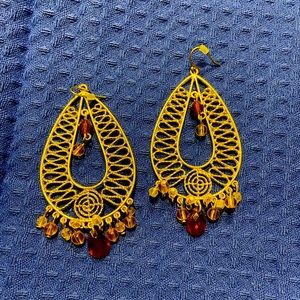 Gold dangle earrings